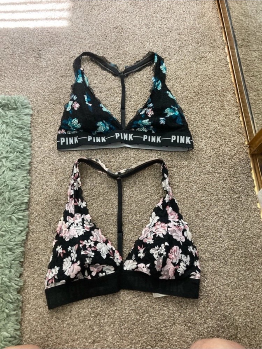 VS Pink bralettes